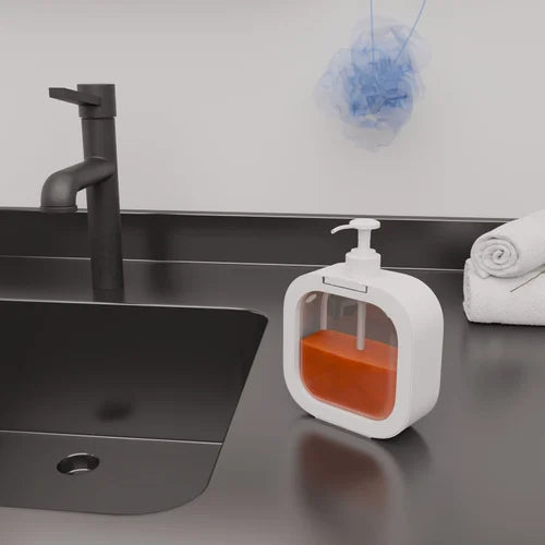 Square Liquid Soap Dispenser – Modern Refillable Pump Bottle (Random Color)
