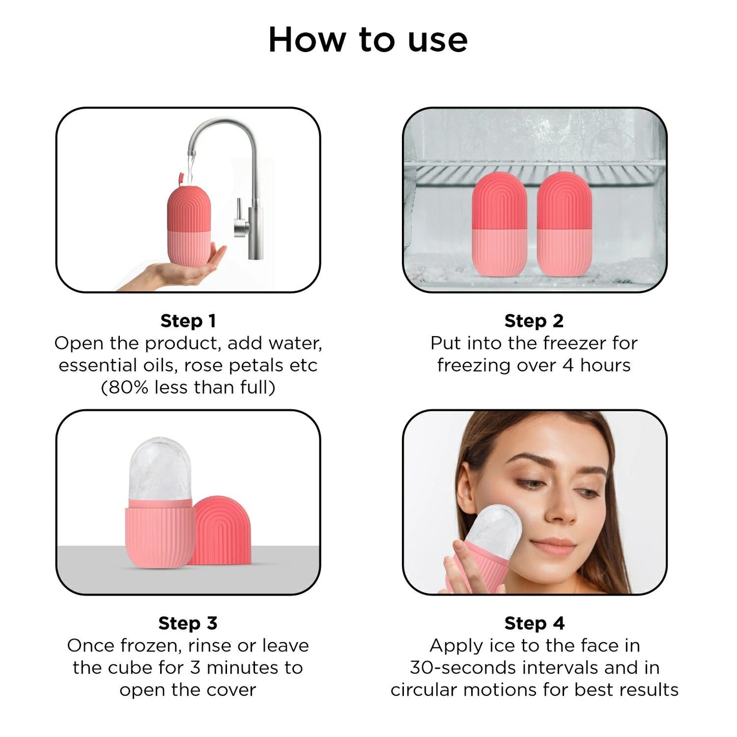 Silicone Ice Facial Roller Pack Of 2 (Random Color)