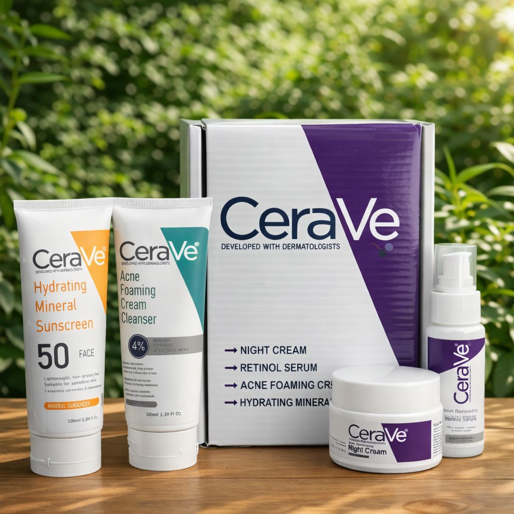 CeraVe Complete Skincare Bundle for Acne & Anti-Aging