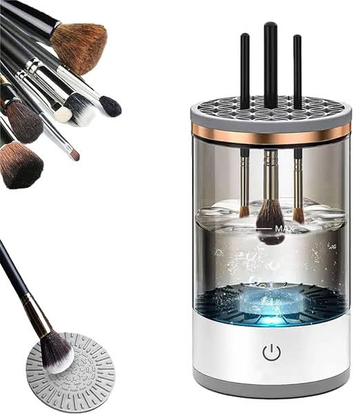 3 in 1 Electric Makeup Brush Cleaner, Makeup Brushes Drying Rack & Brush Holder Stand - Easy2Buy.pk