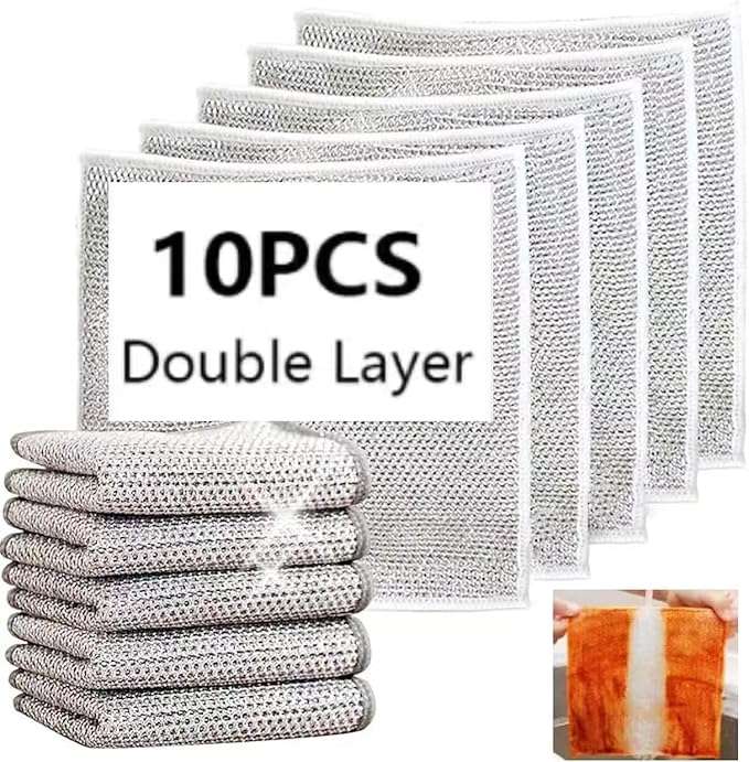 Dish Washing Steel Scrubber Rag