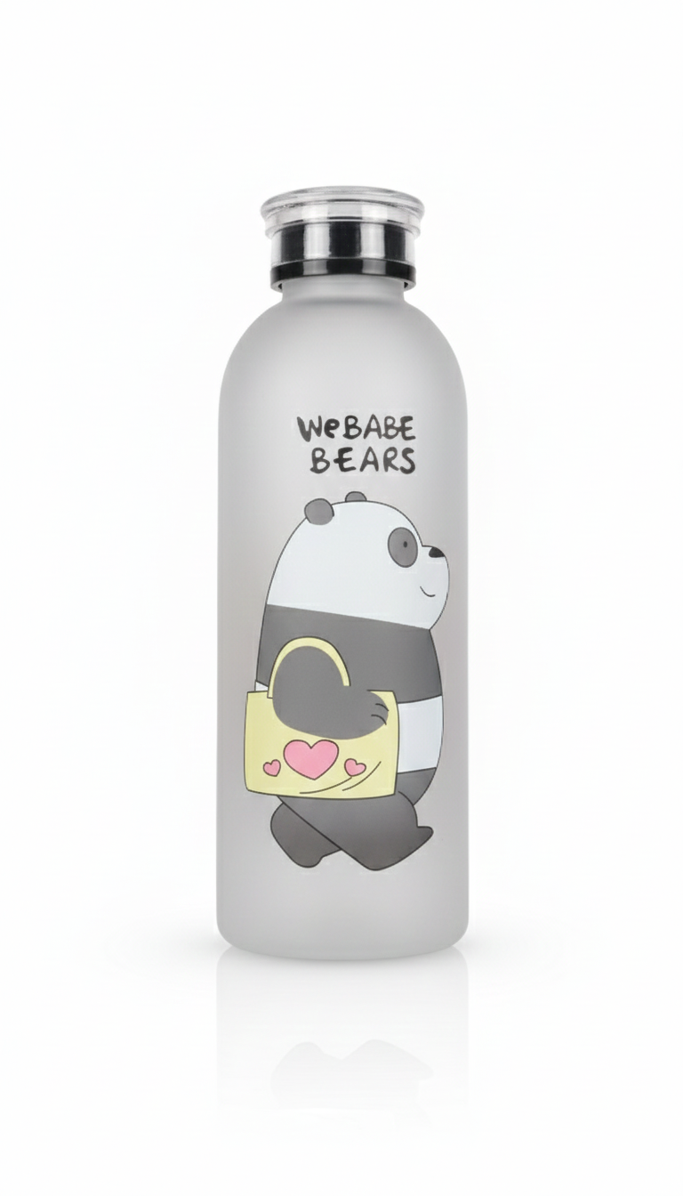 We Bare Bears Frosted Plastic Water Bottle