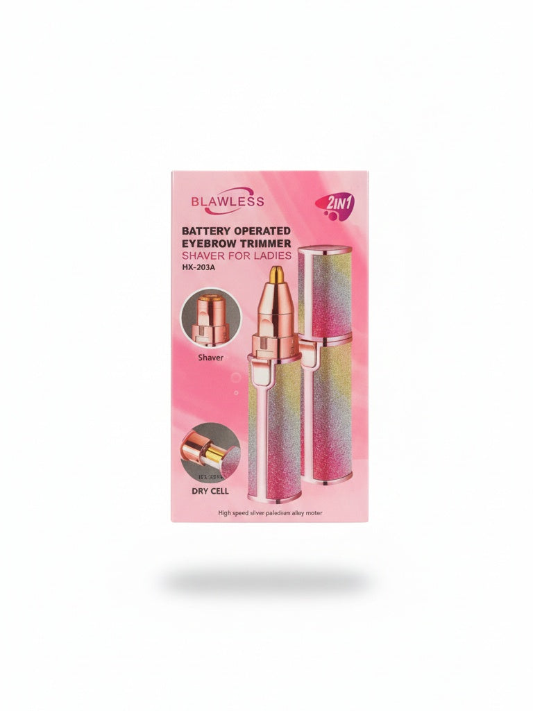 2-in-1 Rechargeable Eyebrow Trimmer & Facial Hair Remover