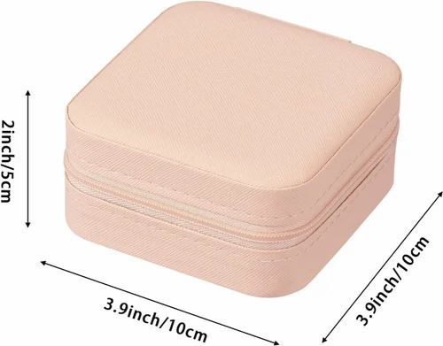 Portable Leather Jewelry Organizer Box (Zippered Travel Case)