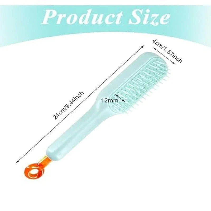 Self Cleaning Hair Brush, One-Click Cleaning Telescopic Hair brush