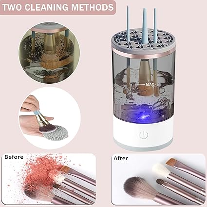 3 in 1 Electric Makeup Brush Cleaner, Makeup Brushes Drying Rack & Brush Holder Stand - Easy2Buy.pk