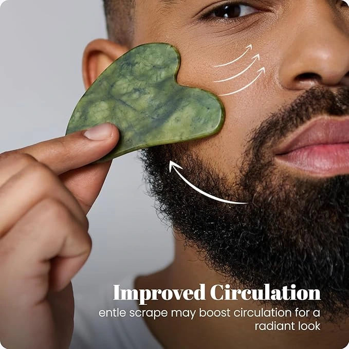 Gua Sha Facial Tool & Jade Face Roller Set – Face Lifting Massager