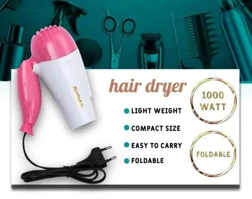 Foldable Hair Dryer |  Portable Travel Hair Dryer