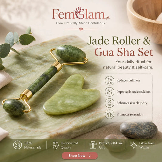 Gua Sha Facial Tool & Jade Face Roller Set – Face Lifting Massager