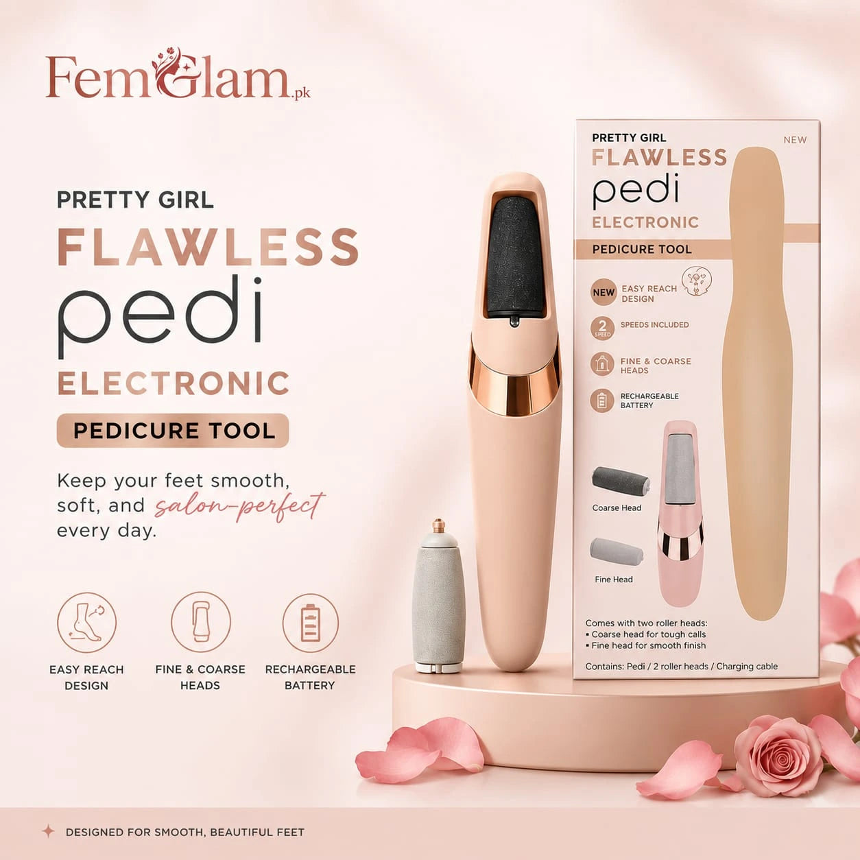 Finishing Touch Flawless Pedi Electronic Tool File and Callus Remover