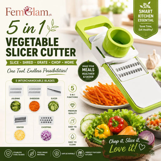 5 In 1 Vegetable Slicer Cutter
