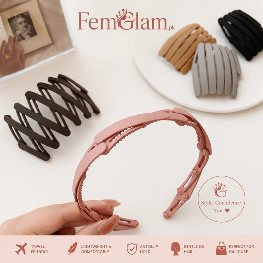 Portable Travel Foldable Hair Band (Random Color)