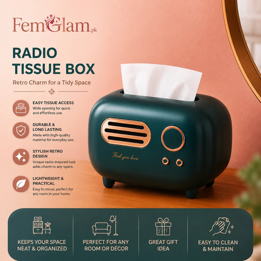 Retro Radio Tissue Box Holder